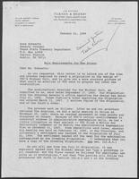 Letter from William Bennett Turner to Anne Schwartz, January 21, 1988
