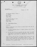 Memo from Jim Mattox to William Hobby and Gib Lewis regarding Texas Banking System, February 10, 1989
