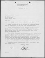 Correspondence between Dolph Briscoe and William P. Clements, Jr.,  September 14 - 27, 1987