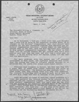 Letter from James Kaster to William P. Clements, Jr., April 6, 1988