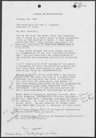 Letter from John Stemmons to Governor William P. Clements, Jr., October 28, 1987