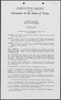 Executive Order by Governor William P. Clements, Jr., Establishing the Governor's Task Force on Drug Abuse, May 20, 1987