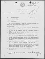 Memorandum from Rich Thomas to William P. Clements regarding Maquiladoras, June 17, 1987