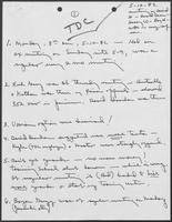 Handwritten meeting notes by William P. Clements, Jr., May 12, 1982