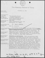 Letter from Mark White to William Bradford Reynolds, November 13, 1981