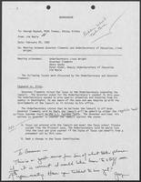 Memo from Jim Neale to George Bayoud, Mike Toomey, and Betsey Bishop, February 25, 1988