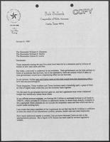 Letter from Bob Bullock to William P. Clements, William Hobby and Gib Lewis, January 6, 1989