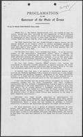 Proclamation by William P. Clements, Jr., regarding the state budget, 1988
