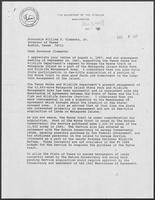 Letter from Donald Hodel, Secretary of the Interior to William P. Clements, November 2, 1987