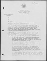 Constituent letter regarding energy policy, October 27, 1987