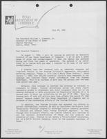 Letter from Bill Lauderback to William P. Clements, Jr., July 28, 1989