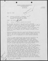 Memo from Ed Vetter to William P. Clements, Jr., William Hobby, Gib Lewis, regarding Status of TEXCAP remarketing program, June 20, 1989