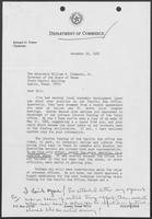 Letter from Ed Vetter to William P. Clements, Jr., December 20, 1988