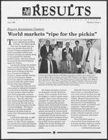 Newsletter titled "Results: Texas Department of Commerce Report" Volume I, Issue 4, July 1988