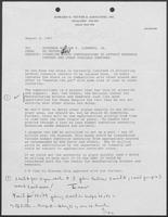 Memo from Ed Vetter to William P. Clements, Jr., regarding financing state contributions to attract research centers and other possible ventures, August 4, 1987