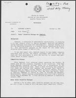 Memo from Rich Thomas to William P. Clements, October 6, 1987