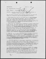 Memo from Edward Bingler to Congressional Staff of Texas, April 1, 1987