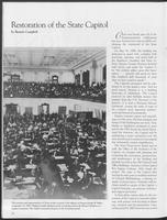 Magazine article titled "Restoration of the State Capitol," 1987
