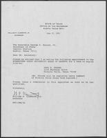 Appointment letter from William P. Clements to George S. Bayoud, Jr., June 20, 1990