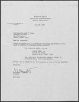 Appointment letter from William P. Clements to Jack M. Rains, July 19, 1988