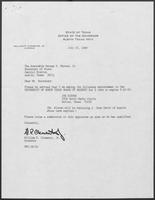 Appointment letter from William P. Clements to George S. Bayoud, Jr., July 20, 1989
