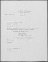 Appointment letter from William P. Clements to Jack M. Rains, July 31, 1987