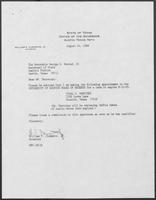 Appointment letter from William P. Clements to George S. Bayoud, Jr., August 24, 1989