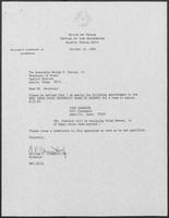 Appointment letter from William P. Clements, to Secretary of State, George S. Bayoud, Jr., October 16, 1989