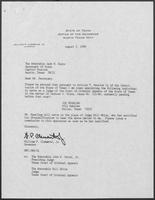 Appointment letter from William P. Clements, Jr., to Secretary of State Jack M. Rains, August 5, 1988