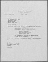 Appointment letter from William P. Clements to Jack M. Rains, June 3, 1988
