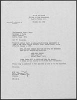 Appointment letter from William P. Clements to Jack M. Rains, December 22, 1988