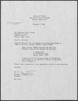 Appointment letter from William P. Clements to Secretary of State, Jack Rains, February 2, 1988