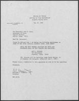 Appointment letter from William P. Clements to Jack M. Rains, May 30, 1989