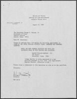 Appointment letter from William P. Clements to George S. Bayoud, Jr., August 23, 1989