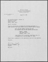 Appointment letter from William P. Clements to Secretary of State George S. Bayoud, Jr., August 29, 1989