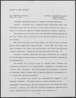 Press release regarding William P. Clements' announcing efforts to improve science education, April 30, 1990
