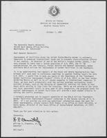 Letter from William P. Clements to Senator Dennis DeConcini regarding improvement of border facilities, October 7, 1987
