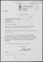 Letter from Thomas A. Tomko to William P. Clements regarding the Colombia Bridge in Laredo, Texas, February 22, 1989