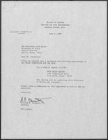Appointment Letter from William P. Clements to Jack M. Rains, June 2, 1988