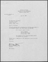Appointment letter from William P. Clements to Jack M. Rains, July 25, 1988