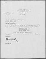 Appointment letter from William P. Clements to George S. Bayoud, Jr., July 17, 1990