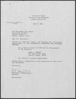 Appointment letter from William P. Clements to Jack M. Rains, June 17, 1988