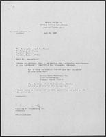 Appointment letter from William P. Clements to Jack M. Rains, July 31, 1987