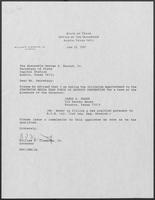 Appointment letter from William P. Clements to George S. Bayoud, Jr., June 18, 1990