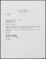 Appointment letter from Governor William P. Clements, Jr., to Secretary of State George S. Bayoud, Jr., July 9, 1990