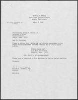 Appointment letter from William P. Clements, to Secretary of State, George S. Bayoud, August 3, 1989