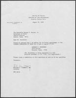 Appointment letter from William P. Clements, Jr., to Secretary of State George S. Bayoud, Jr., August 24, 1989