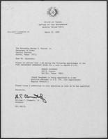 Appointment letter from Governor William P. Clements, Jr., to Secretary of State George S. Bayoud, Jr., March 30, 1990
