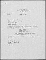 Appointment letter from Governor William P. Clements, Jr., to Secretary of State George S. Bayoud, Jr., August 23, 1989