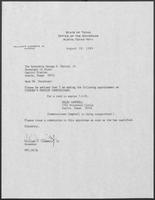 Appointment letter from William P. Clements to Secretary of State, George S. Bayoud, Jr., August 28, 1989